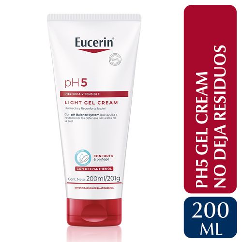Eucerin Ph5 Crema-Gel Corporal Light Piel Seca Y Sensible Rápida Absorción X 200 Ml