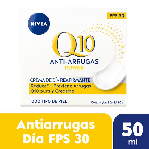 Crema Facial Antiedad De Día Nivea Q10 Power Fps 30 Para Todo Tipo De Piel X 50 Ml