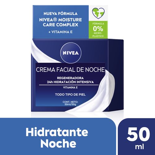 Crema Facial Hidratante De Noche Nivea Essentials Regeneradora Para Piel Normal X 50 Ml