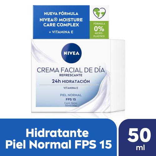 Crema Facial Hidratante De Día Nivea Essentials Para Piel Normal Fps 15 X 50 Ml