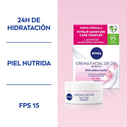 Crema Facial Hidratante De Día Nivea Essentials Para Piel Seca Fps 15 X 50 Ml
