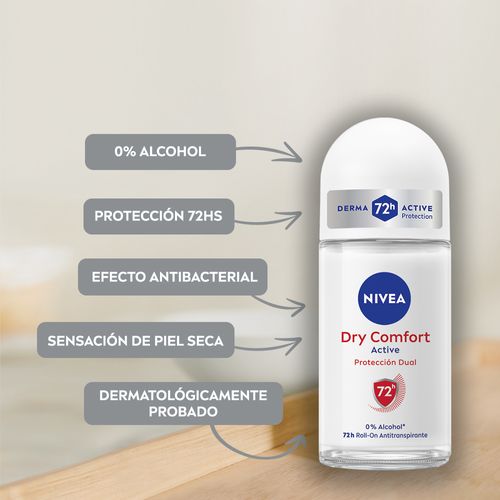 Desodorante Antitranspirante Femenino Nivea Dry Comfort Roll On X 50 Ml