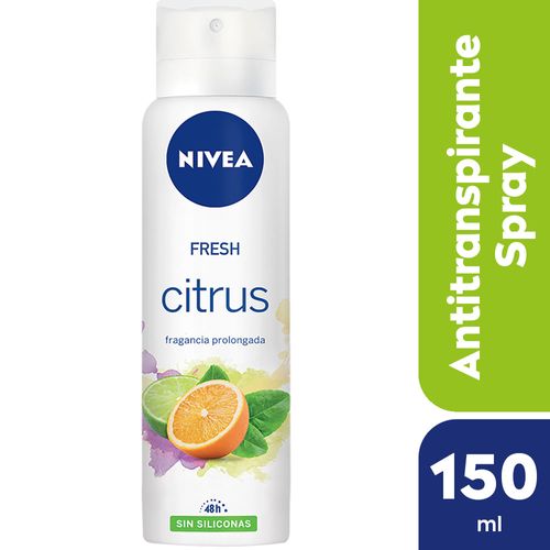 Desodorante Antitranspirante Femenino Nivea Fresh Citrus Sin Siliconas X 150 Ml