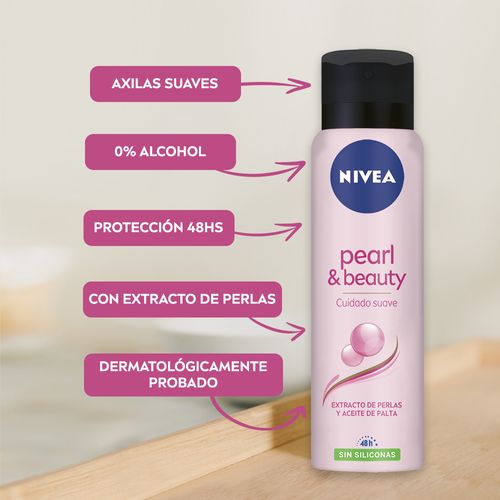 Desodorante Antitranspirante Femenino Nivea Pearl & Beauty Sin Siliconas X 150 Ml