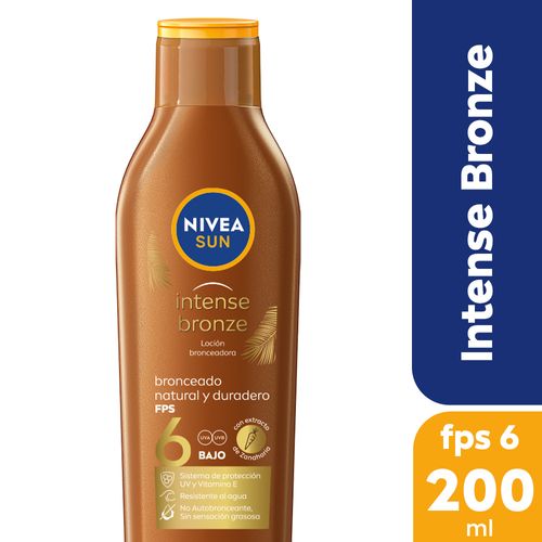Bronceador Solar En Loción Nivea Sun Intense Bronze Fps 6 X 200 Ml