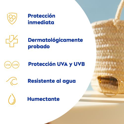 Protector Solar Humectante En Loción Nivea Sun Protect & Hydrate Fps 70 X 200 Ml