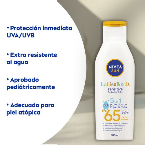 Protector Solar Nivea Sun Babies & Kids Sensitive 5 En 1 Fps 60 Piel Sensible X 200 Ml