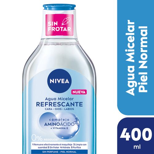 Agua Micelar 5 En 1 Nivea Refrescante Para Piel Normal X 400 Ml