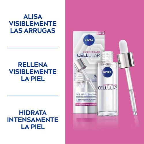 Sérum Rellenador Nivea Cellular Expert Filler Con Ácido Hialurónico X 30 Ml