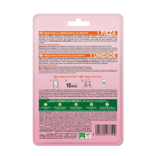 Mascarilla en Tela Manzanilla Biodegradable Garnier