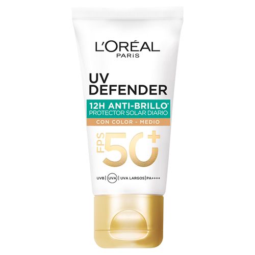 Protector Solar L'Oreal Paris Uv Defender Anti Brillo Tono Medio FPS50+