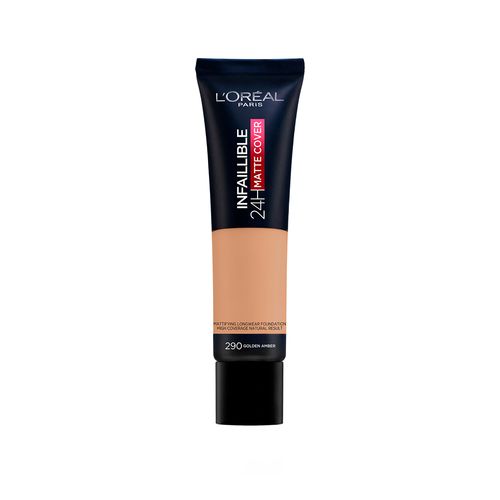 Base de Maquillaje L'Oréal París Infaillible Matte Cover Tono Golden Amber