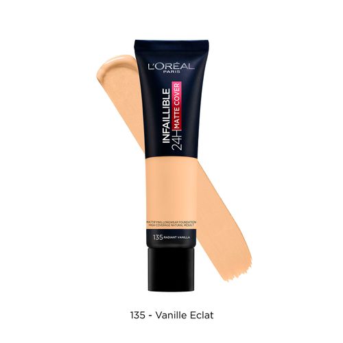 Base de Maquillaje L'Oréal París Infaillible Matte Cover Tono Radiant Vanilla
