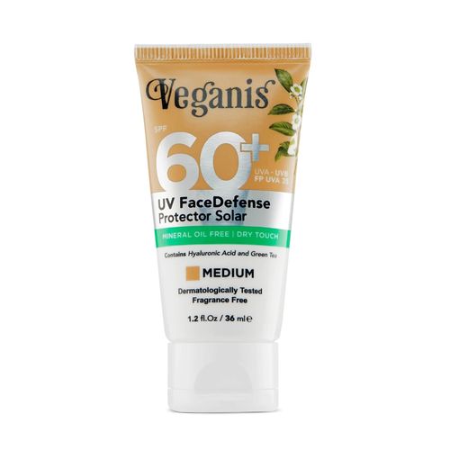 Veganis Protector Solar FPS 60 - Tono Medium 36 Ml