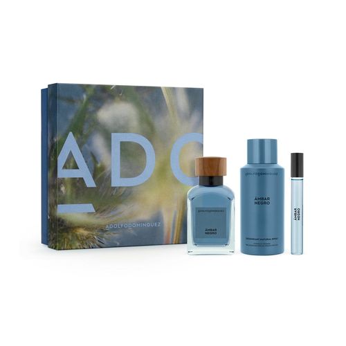 Adolfo Dominguez Ambar Negro (Edp 120  Ml + Deo 150 Ml + Edp 10 Ml)