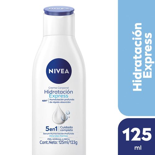 Crema Corporal Nivea Hidratación Express Humectación Profunda Piel Normal A Seca X 125 Ml