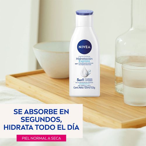 Crema Corporal Nivea Hidratación Express Humectación Profunda Piel Normal A Seca X 125 Ml
