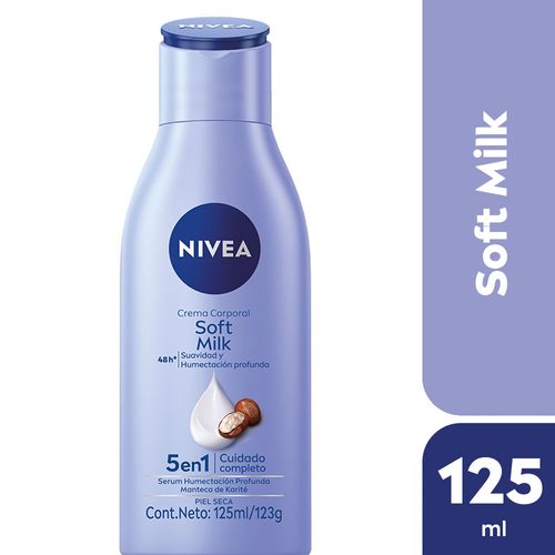 Crema Corporal Nivea Soft Milk 5 En 1 Suavidad Y Humectación Profunda Piel Seca X 125 Ml