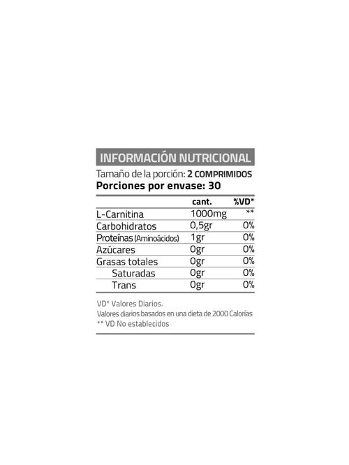Star Nutrition L-Carnitine Comprimidos X 60