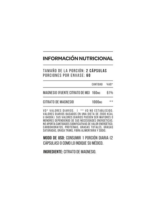 Star Nutrition Magnesio 500 Cápsulas X 60