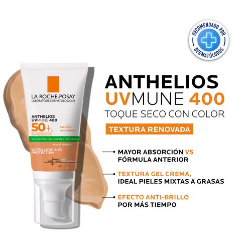 Protector Solar Anthelios Toque Seco Con Color Fps 50+ La Roche-Posay