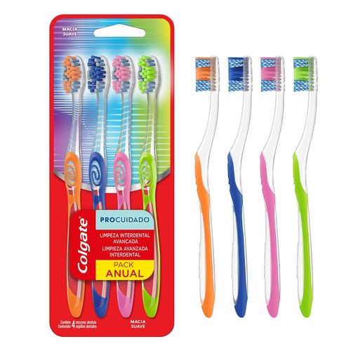 Colgate Pack Cepillo Dental Pro Cuidado X 4 Unidades