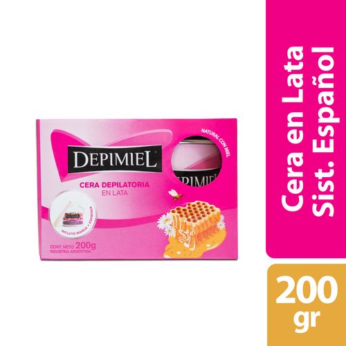 Cera En Lata Depimiel Natural Con Estuche 200 Gr