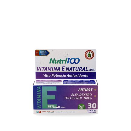 Nutri100 Vitamina E Natural Capsulas X 30