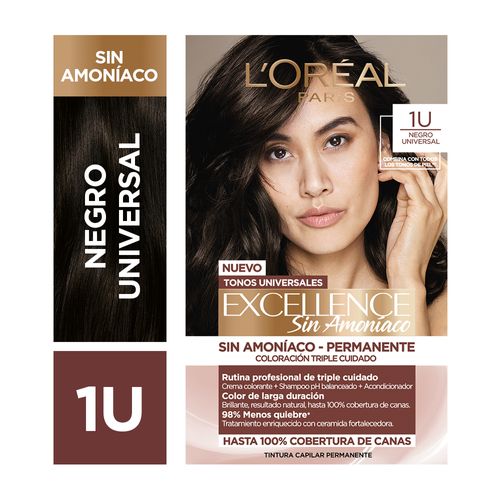 Kit Tintura Excellence Sin Amoníaco Tono 1U Negro Universal