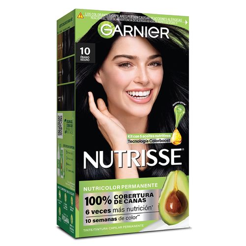 Kit Tintura Nutrisse Clasico Tono 10 Ebano Negro