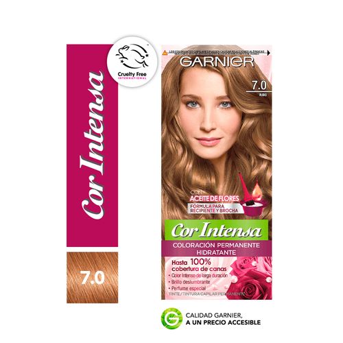 Kit Tintura Permanente Cor Intensa Tono 7.0