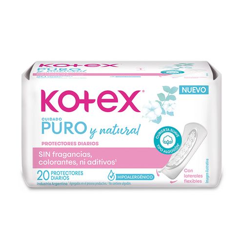 Kotex Protector Dia Puro Y Natural X 20