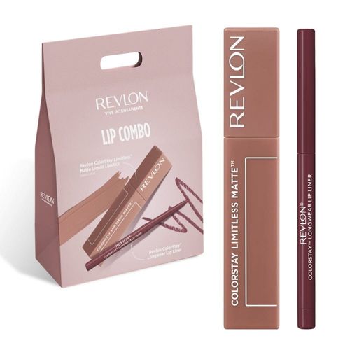 Kit Revlon Lip Combo Delineador de Labios + Labial Liquido