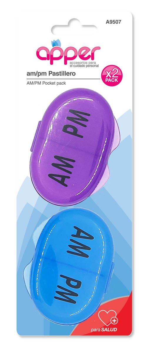 Apper Pastillero Diario Am-Pm Blister X 2 Unidades