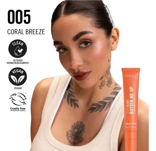 Rimmel Bálsamo Labial Oh My Gloss Butter Coral Breeze