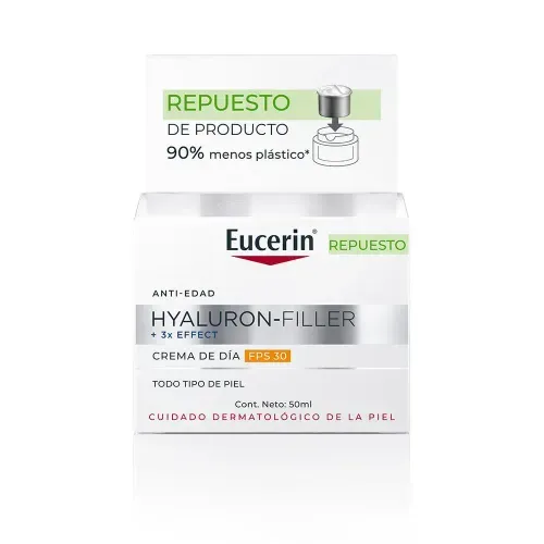Eucerin Hyaluron-Filler + 3X Effect Crema Antiarrugas De Día Fps 30 Refill 50 Ml