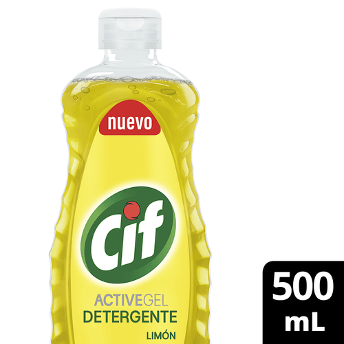 Detergente Concentrado Cif Active Gel Limón 500 Ml