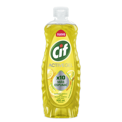Detergente Concentrado Cif Active Gel Limón 500 Ml