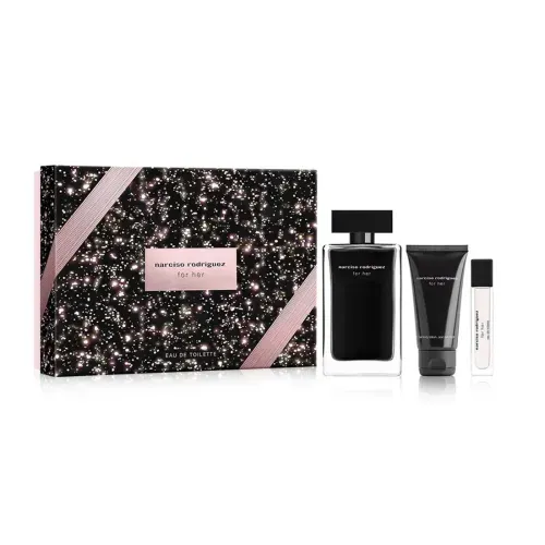 Narciso Rodriguez For Her Edt 100 Ml + Body Lotion 50 Ml + Edt 10 Ml