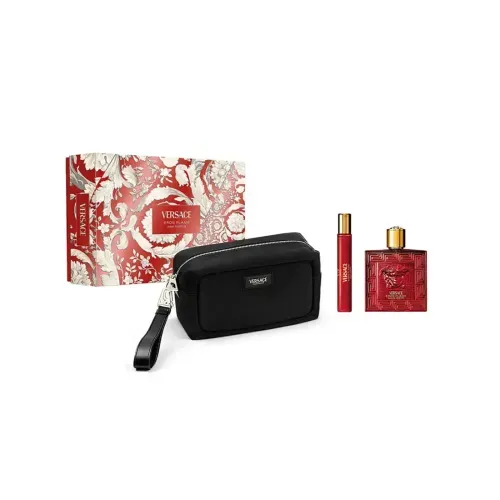 Versace Cofre Eros Flame Edp 100 Ml + Edp 10 Ml + Gwp