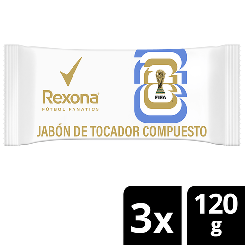 Jabón en Barra Rexona Copa del Mundo de la FIFA 2026™ Multipack x3 120 g