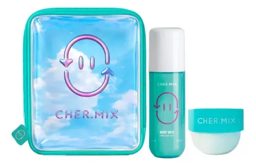 Set Cher Mix Body Mist Cotton Candy 135 Ml + Buttercream 150 Gr + Neceser