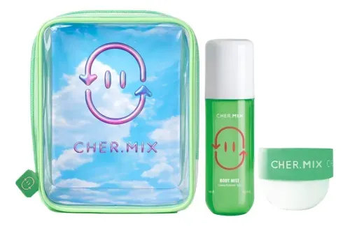 Set Chermix Body Mist Cream Pistacho 135 Ml + Buttercream 150 Gr + Neceser