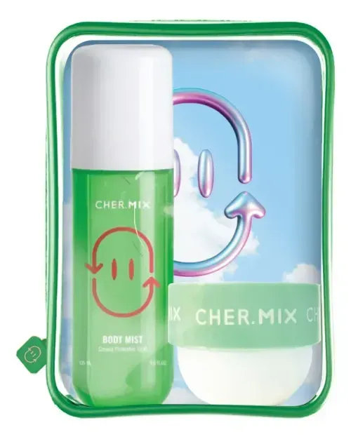 Set Chermix Body Mist Cream Pistacho 135 Ml + Buttercream 150 Gr + Neceser
