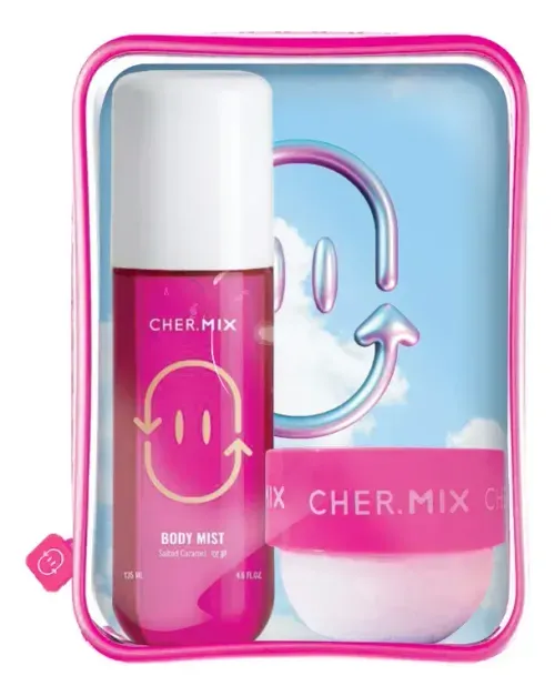 Set Cher Mix Body Mist Salt Caramel 135 Ml + Buttercream 150 Gr + Neceser