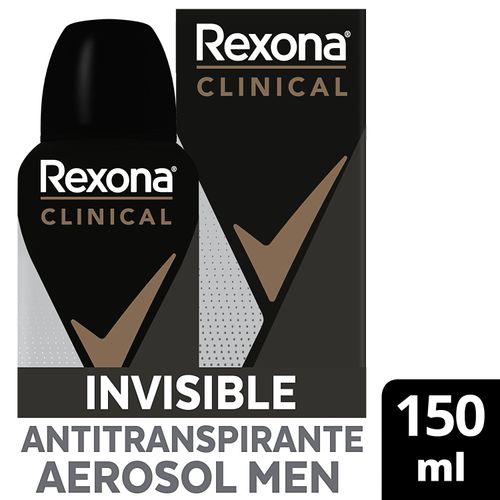 Desodorante Antitranspirante Rexona Clinical Invisible en Aerosol 150ml